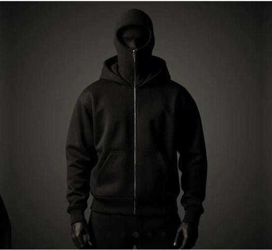 Men's Full Sleeves Zipper Hoodie with Mask